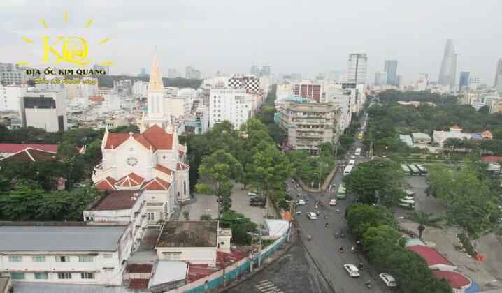 Hình chụp view nhìn từ toà nhà cho thuê nguyên căn đường Nguyễn Trãi quận 1 